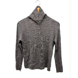 Feravani Turtleneck Sweater Women’s Size L‎ Gray Long Sleeve Wool Blend Pullover